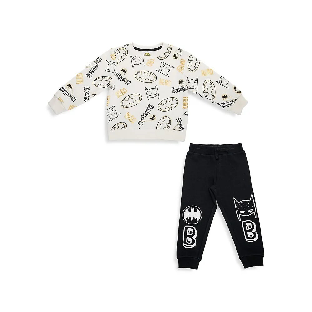 Hudson's Bay Little Boy's DC Comics Batman Sketches T-Piece Sweatshirt and Joggers Set