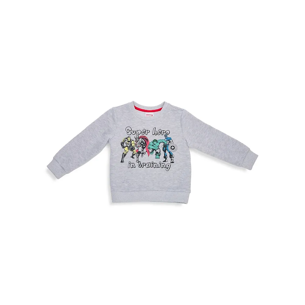 Hudson's Bay Little Boy's Marvel Superhero Training Crew Sweatshirt