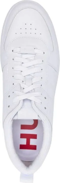 HUGO logo-embossed lace-up sneakers White