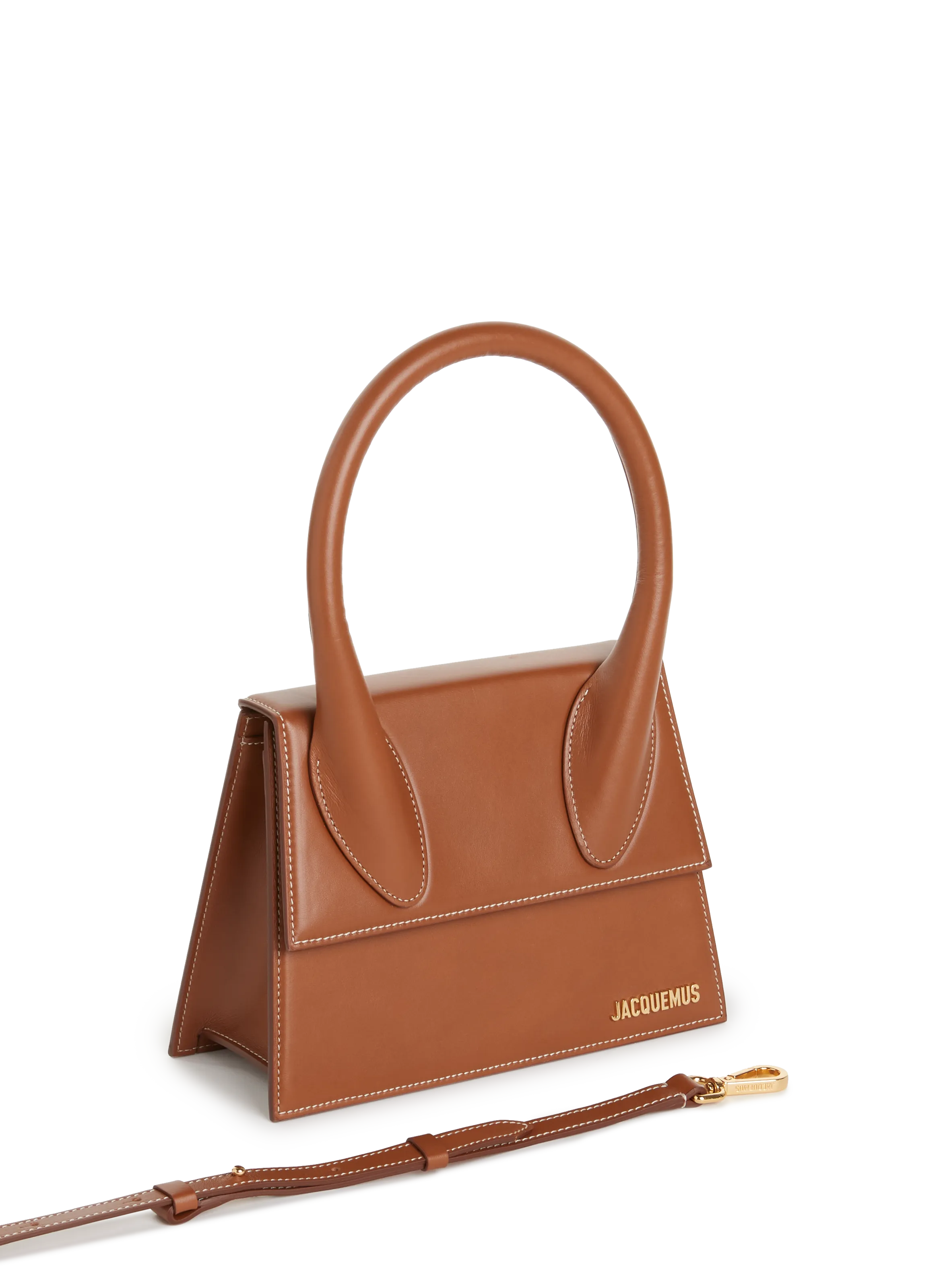 JACQUEMUS  Large Chiquito leather bag - Brown