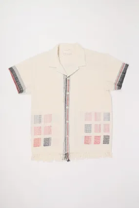 Jamdani Scarf Shirt - Off White