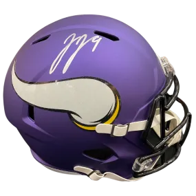 J.J. McCarthy Autographed Minnesota Vikings Full Size Replica Speed Helmet