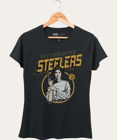 Junk Food Women's Steelers Star Wars Princess Leia Tee