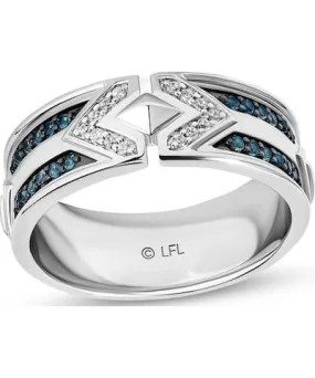 Kay Jewelers Star Wars Men's Ahsoka London Blue Topaz & Diamond Ring 1/15 ct tw