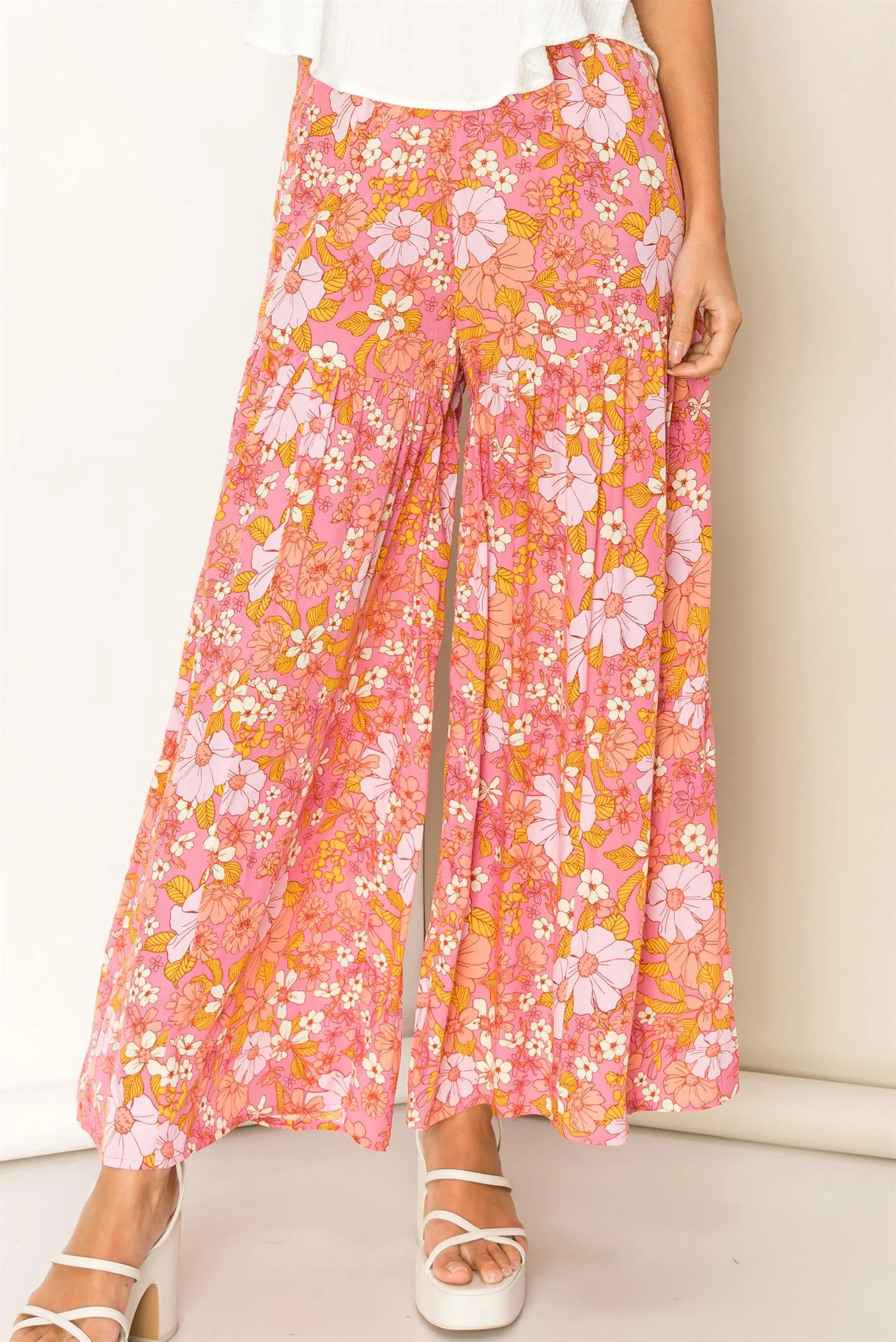 Kenza Tiered Floral Wide Leg Pants