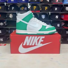 Kids nike air dunk high (gs) white green