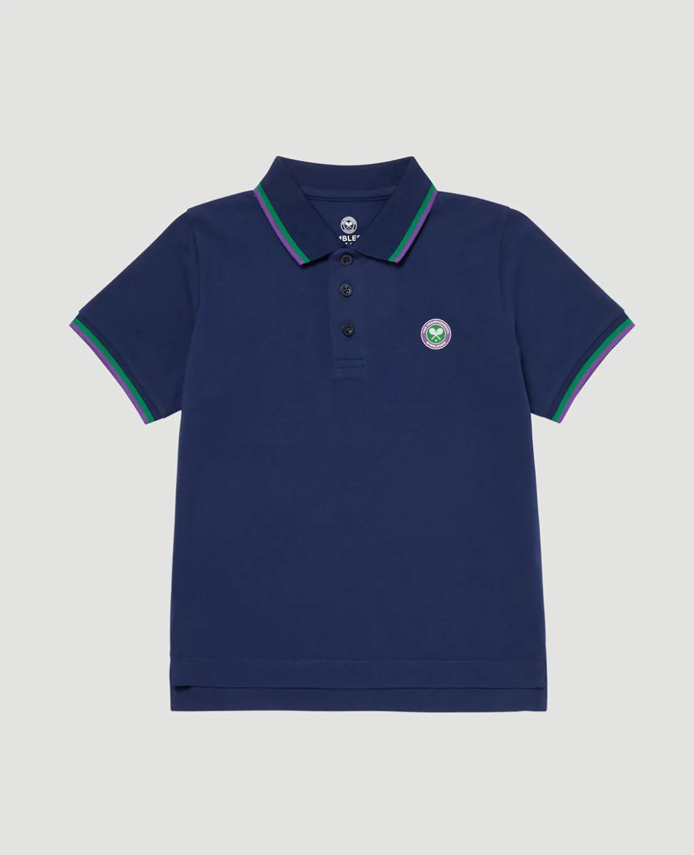 Kids Pique Polo - Navy