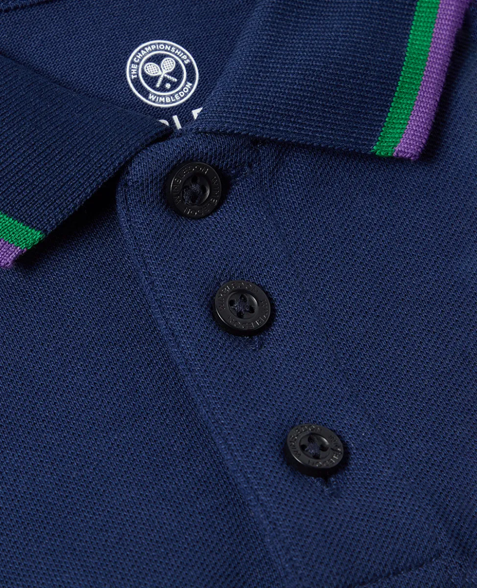 Kids Pique Polo - Navy