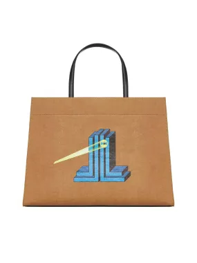 Lanvin Cabas Kraft Batman Medium Tote Bag