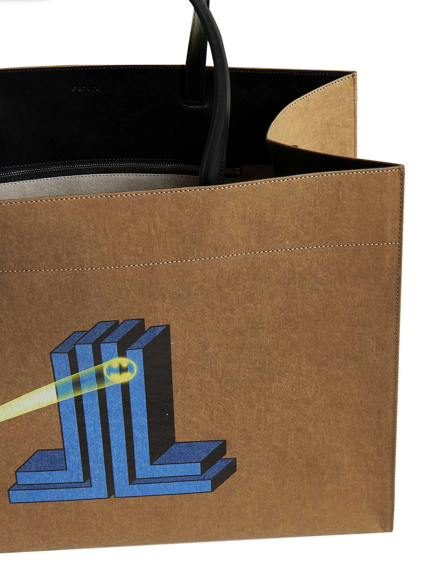 Lanvin Cabas Kraft Batman Medium Tote Bag