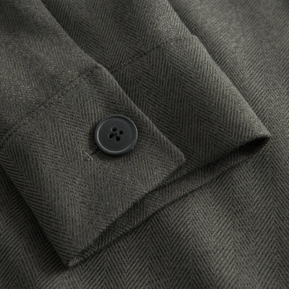 Les Deux Marseille Herringbone Olive Night/Dark Brown Hybrid Jacket | Menswear Online