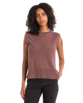 Lightweight Knit Sleeveless Top - Brown