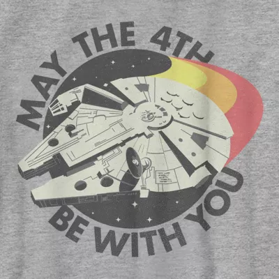 Little & Big Boys May The 4th Crew Neck Short Sleeve Star Wars Graphic T-Shirt