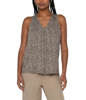 Liverpool Los Angeles Pleated Front Sleeveless Modal Knit Top Women's