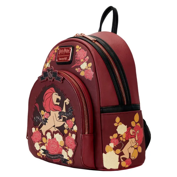 Loungefly x Harry Potter Gryffindor House Tattoo Mini Backpack