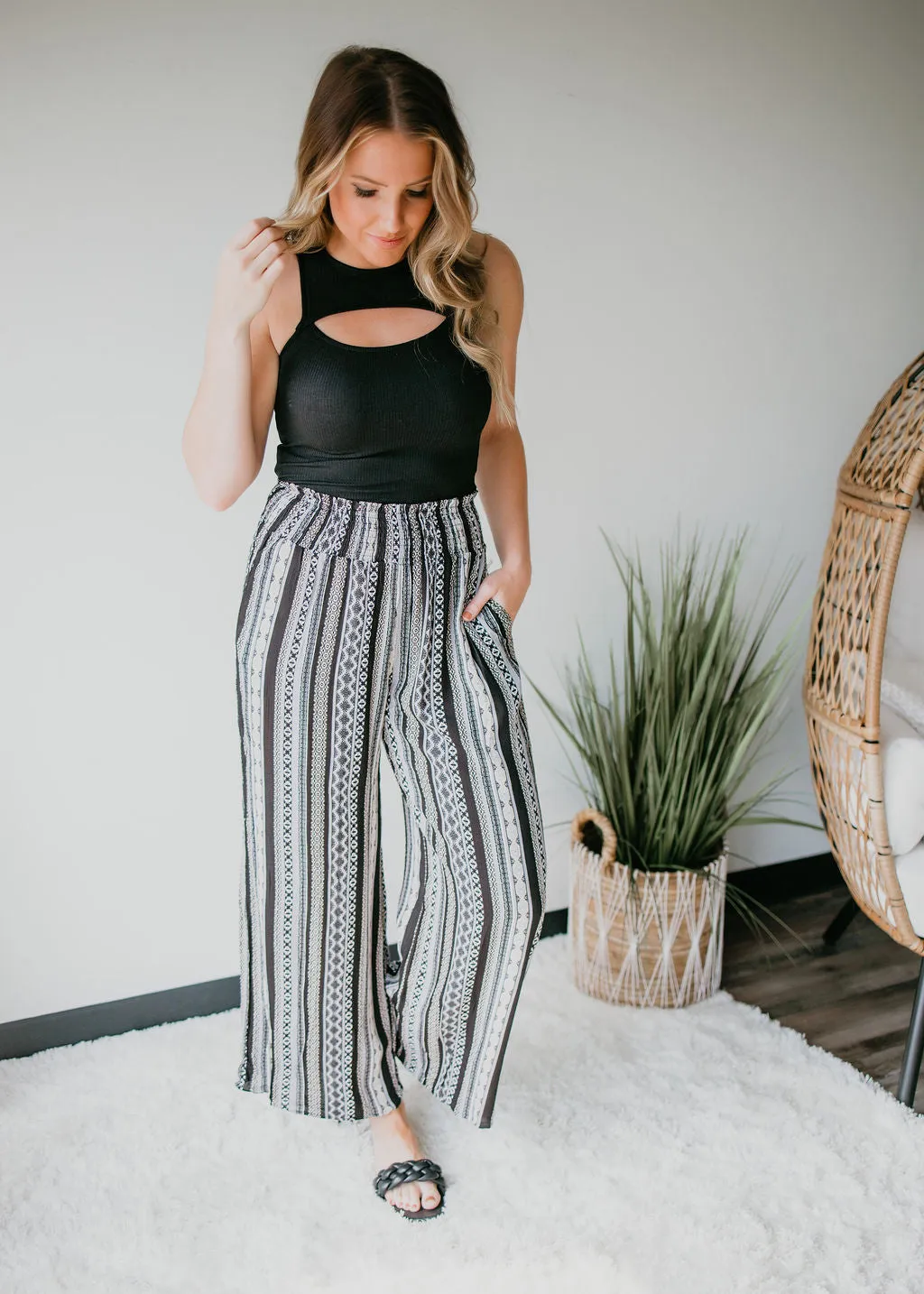 Lydia Printed Wide Leg Pants FINAL SALE