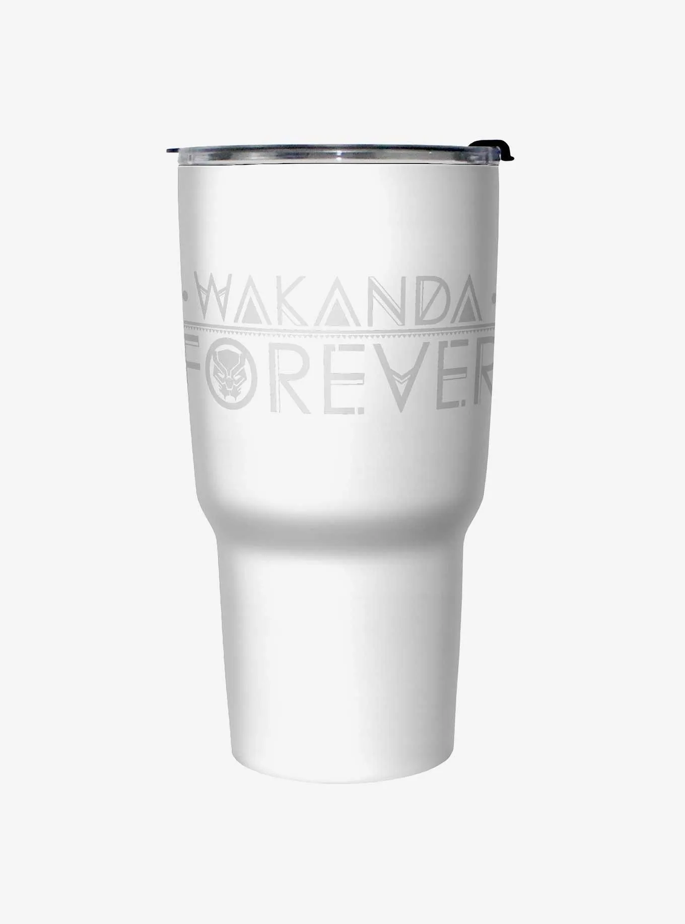 Marvel Black Panther Wakanda Forever Logo Travel Mug