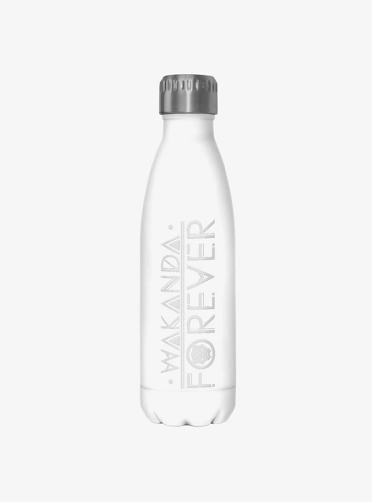 Marvel Black Panther Wakanda Forever Logo Water Bottle