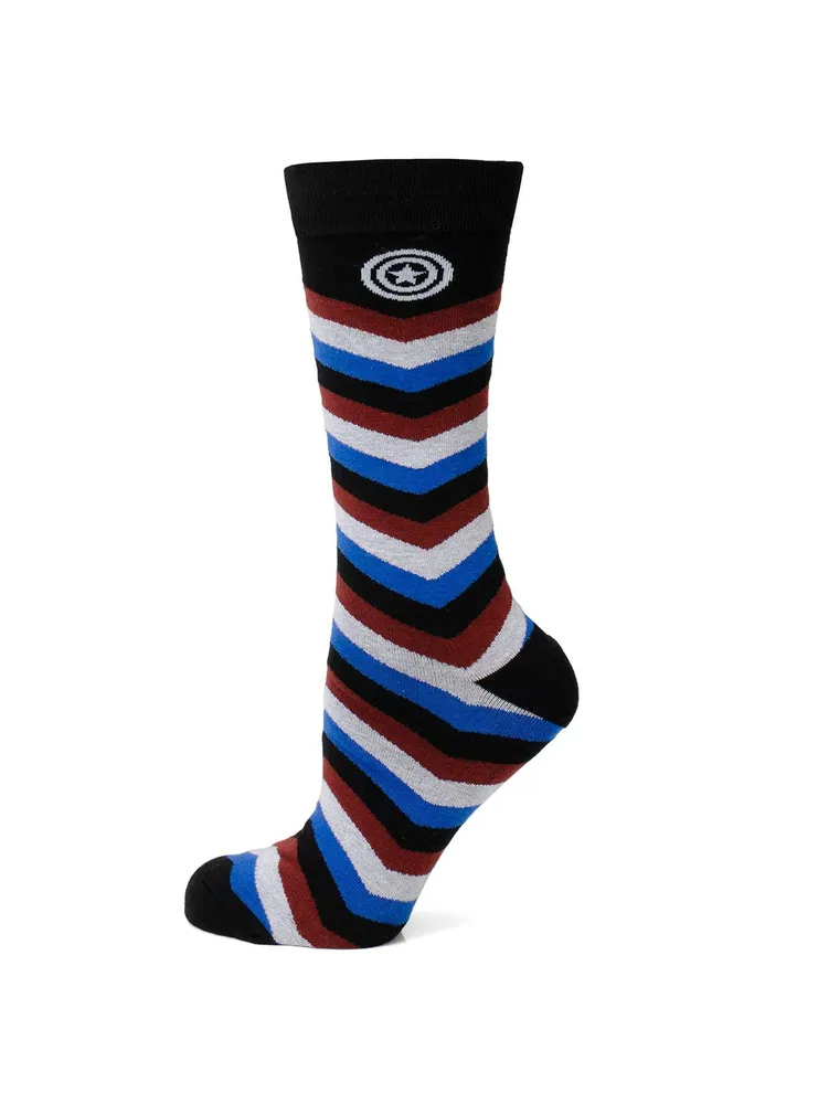 Marvel Captain America Chevron Stripe Men's Socks