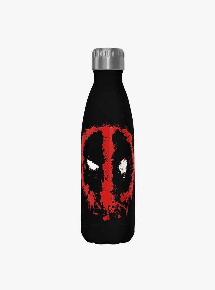 Marvel Deadpool Splatter Icon Stainless Steel Water Bottle