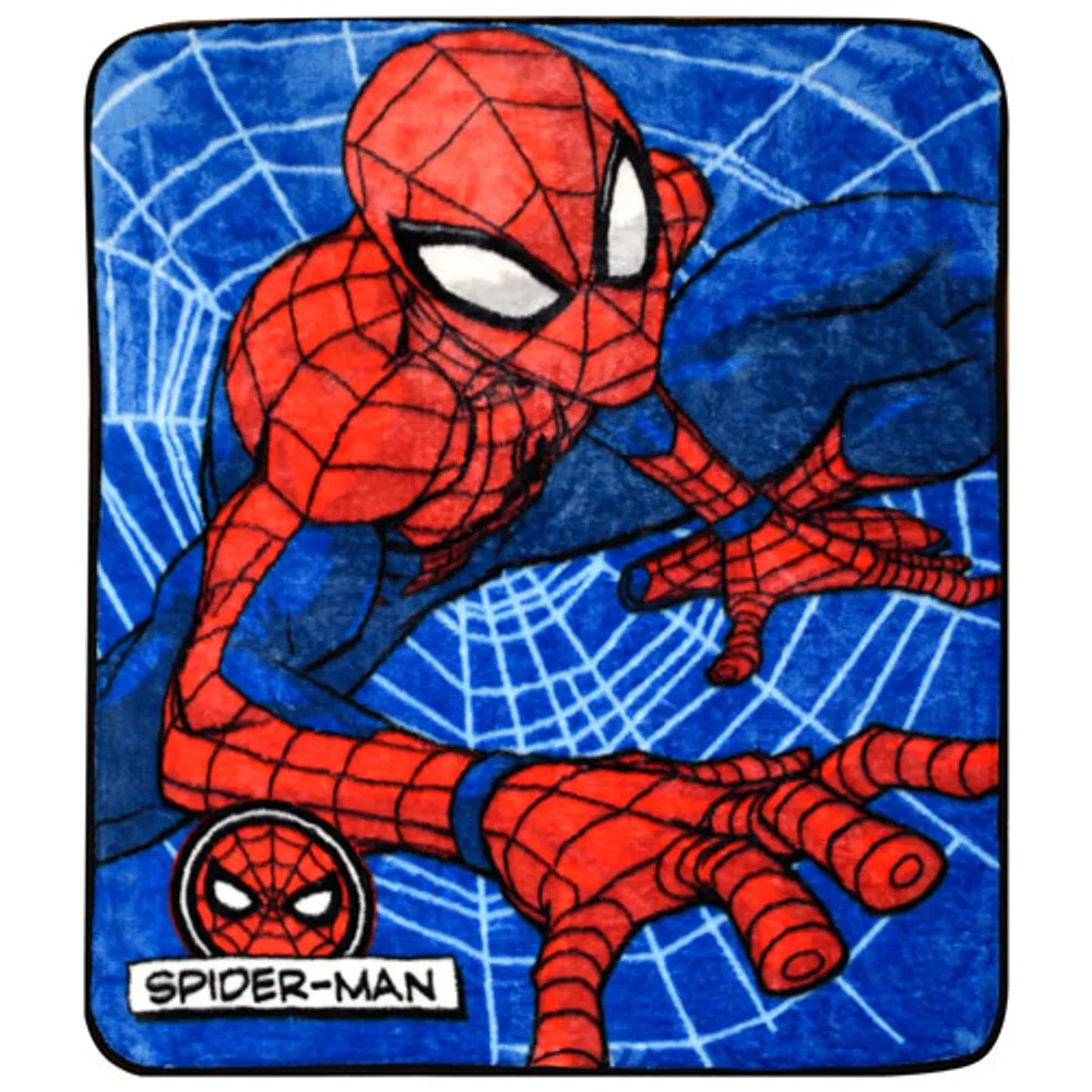 MARVEL Marvel Spider-Man Plush Throw Blanket - Blue