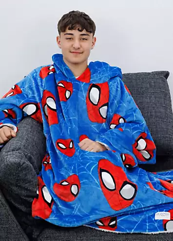 Marvel Spiderman Hugzee - Wearable Hooded Fleece Blanket | Kaleidoscope