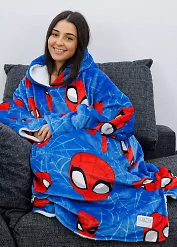 Marvel Spiderman Hugzee - Wearable Hooded Fleece Blanket | Kaleidoscope