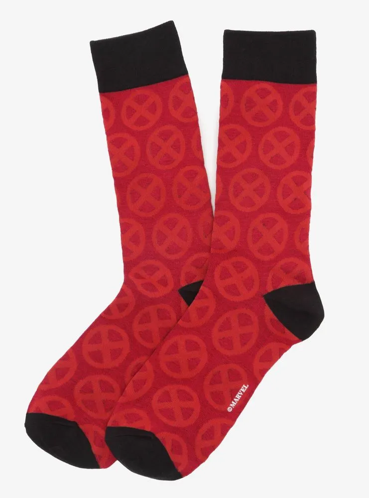 Marvel X-Men Symbol Red Socks