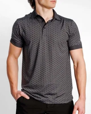 Men's Waggle Golf Gone Fishing Golf Polo