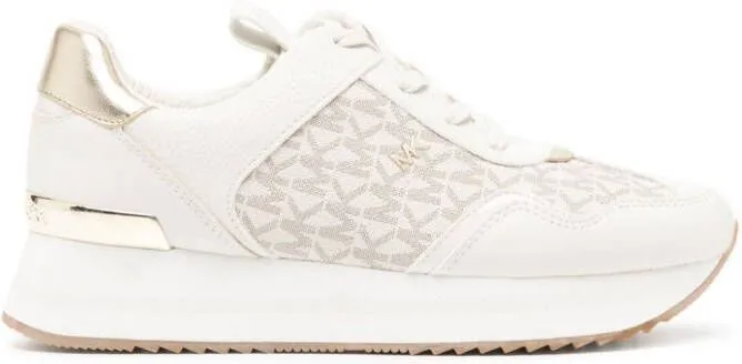 Michael Kors Raina logo-jacquard platform sneakers Gold