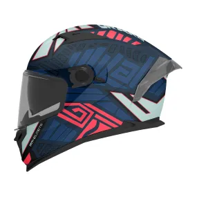 MT Braker Zebra Helmet - Black/Blue