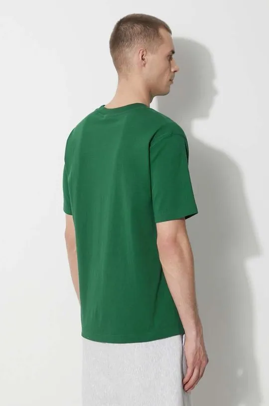 New Balance cotton t-shirt men’s green color with a print MT41579NWG