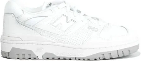 New Balance Kids 550 lace-up leather sneakers White