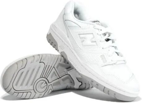 New Balance Kids 550 lace-up leather sneakers White