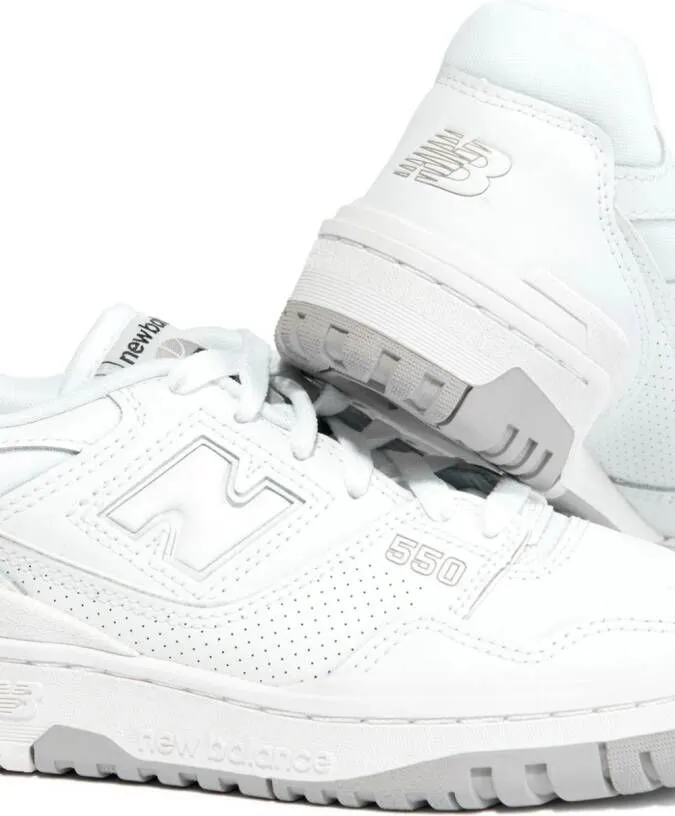 New Balance Kids 550 lace-up leather sneakers White