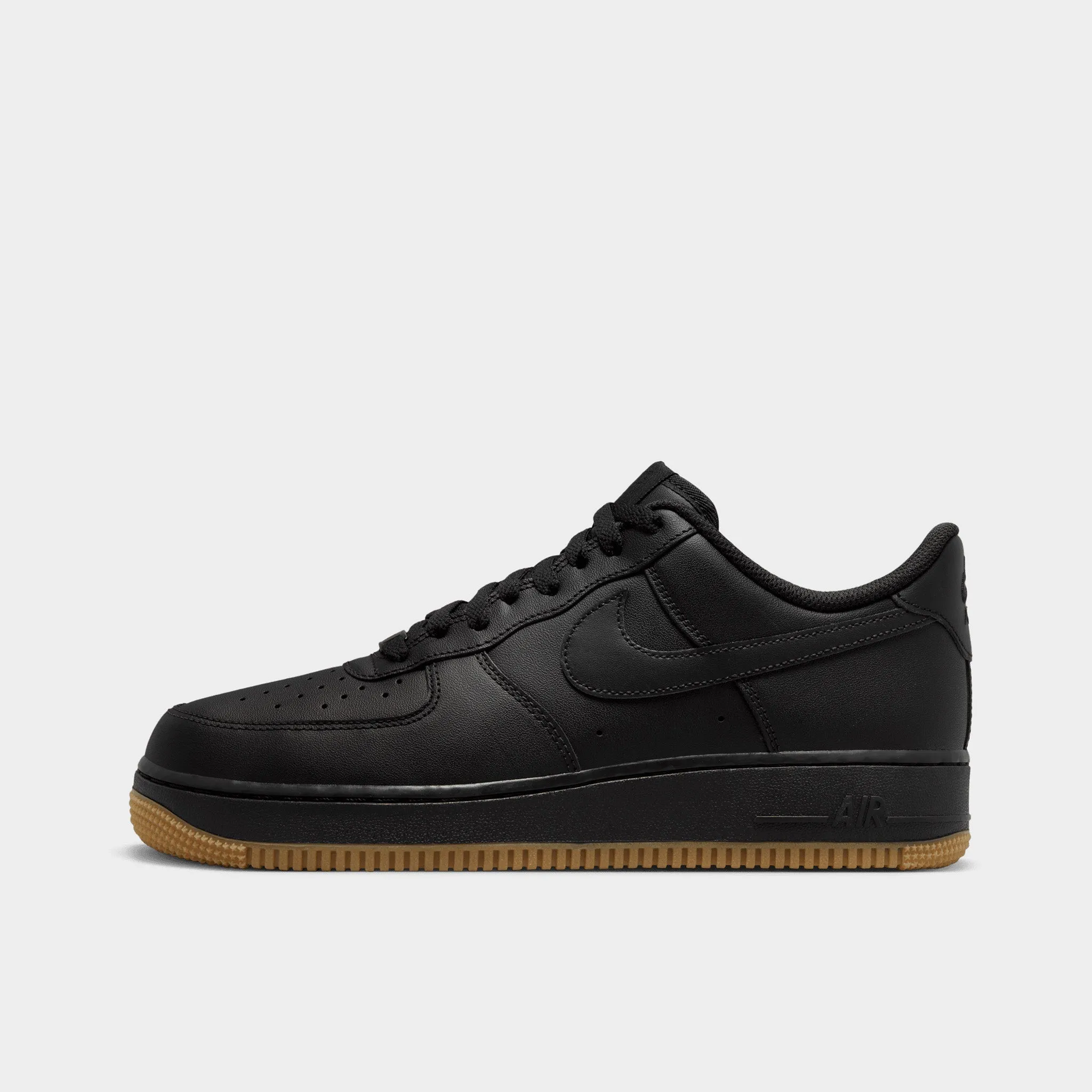 Nike Air Force 1 '07 Black / Black - Gumlight Brown