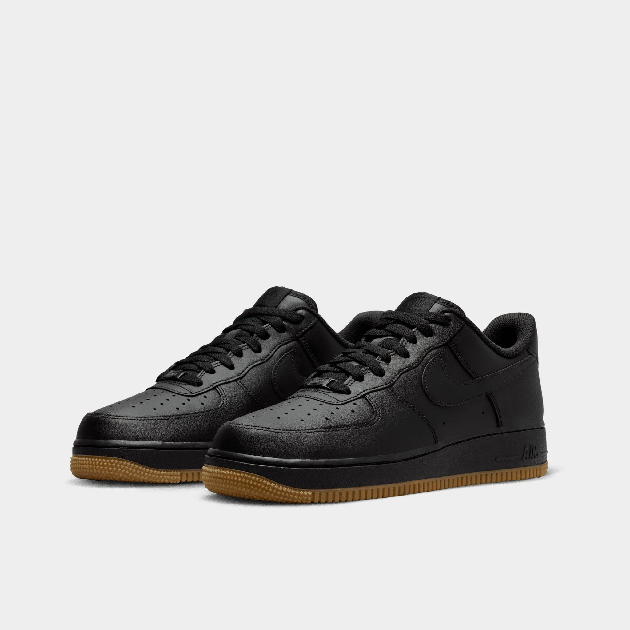 Nike Air Force 1 '07 Black / Black - Gumlight Brown