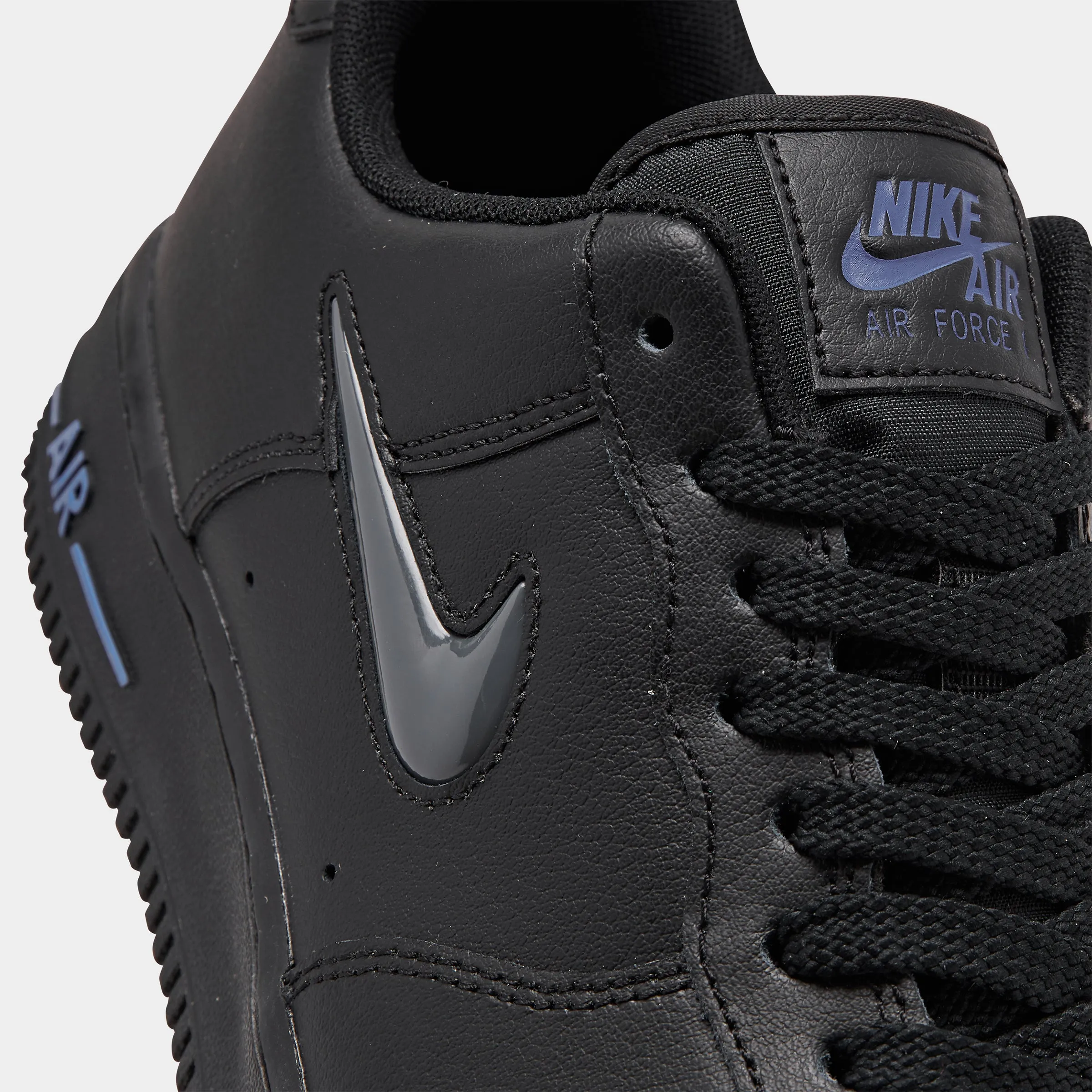 Nike Air Force 1 Jewel Black / Dark Grey - Racer Blue