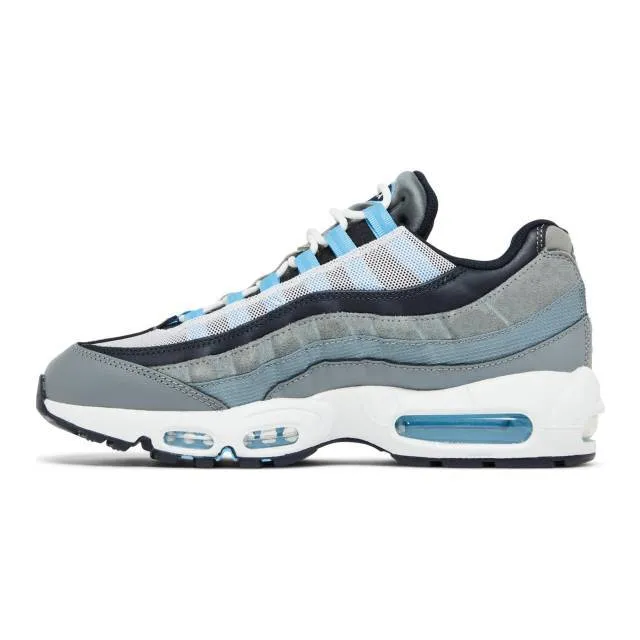 Nike air max 95 (cool grey university blue/ cool grey/ dark obsidian/ white/ university blue) men us