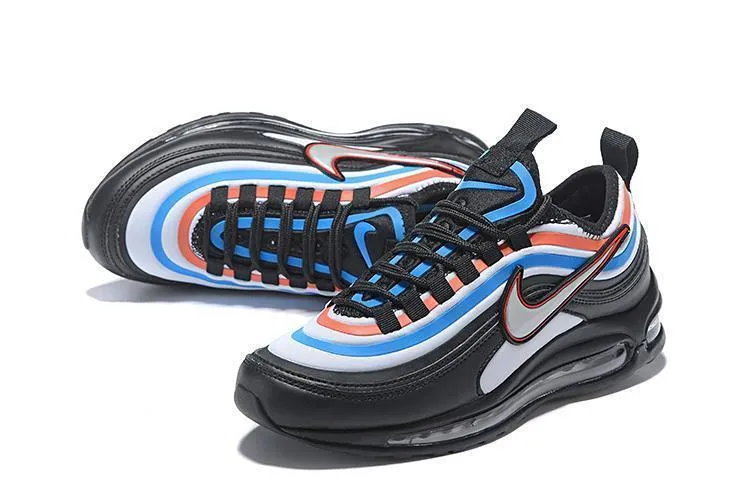 Nike Air Max 97 Ultra SE Black Blue Orange Sale Men Size US 7, 8, 8.5, 9, 10, 11