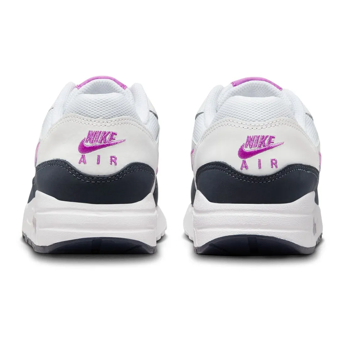 Nike Big Kids Air Max 1 Bg (white / fuchsia dream-dark obsidian)