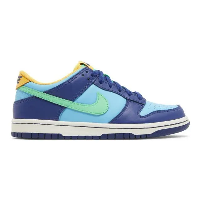 Nike dunk low gs (all-star 2023/ baltic blue/ electric algae/ deep royal/ laser orange) big kids 3.5