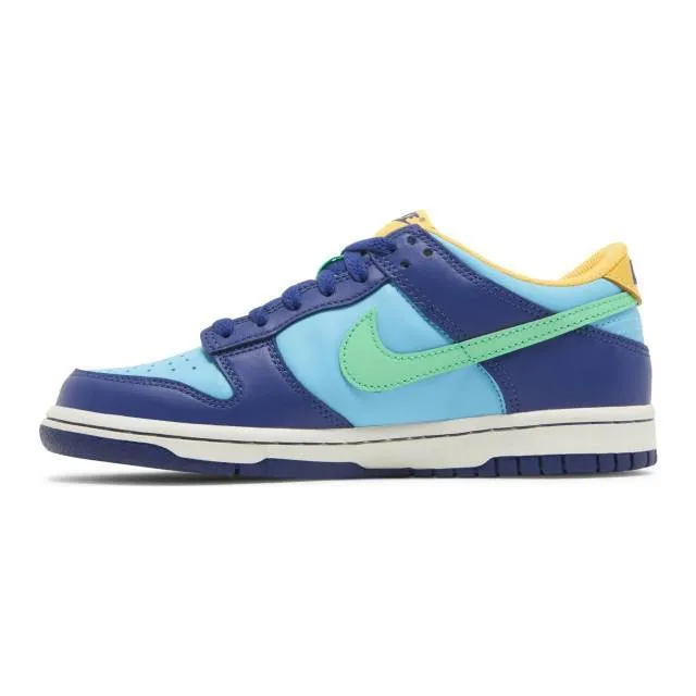 Nike dunk low gs (all-star 2023/ baltic blue/ electric algae/ deep royal/ laser orange) big kids 3.5