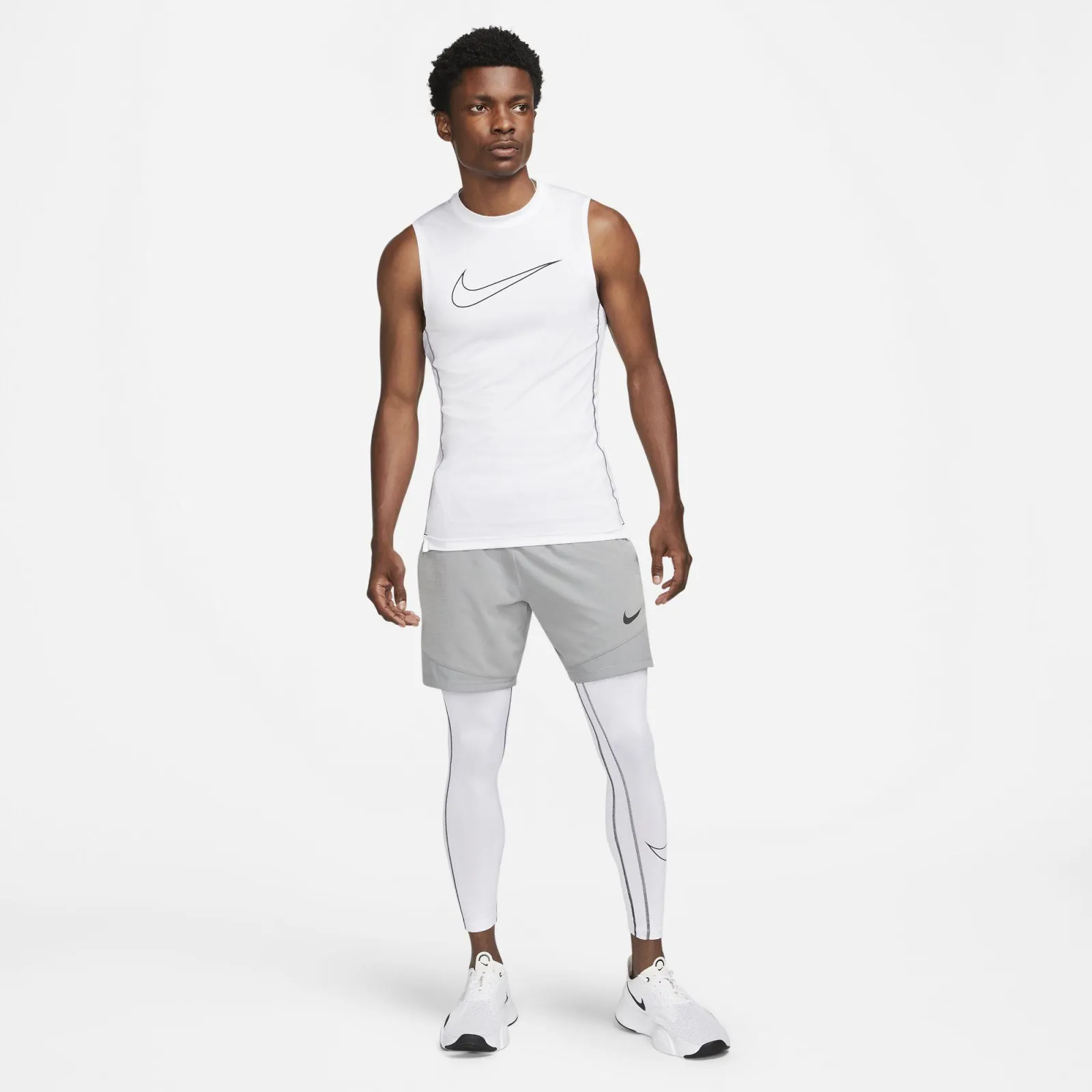 Nike Pro Dri-FIT Tight Fit Sleeveless Top ''White''