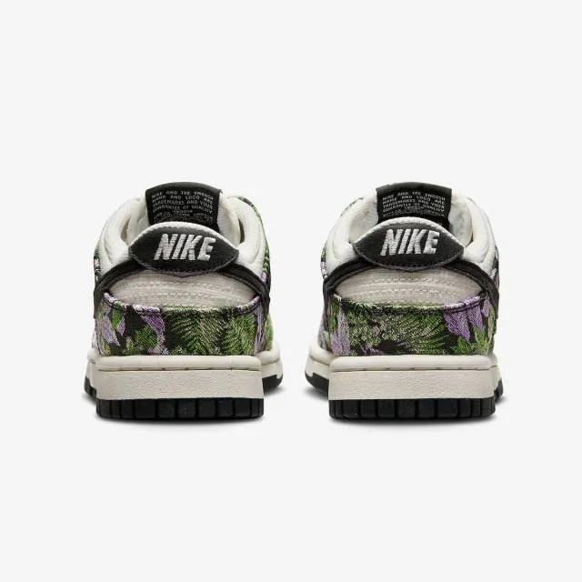 Nike women's dunk low next nature (floral tapestry/ phantom/ black/ light magenta/ pink foam/ chloro