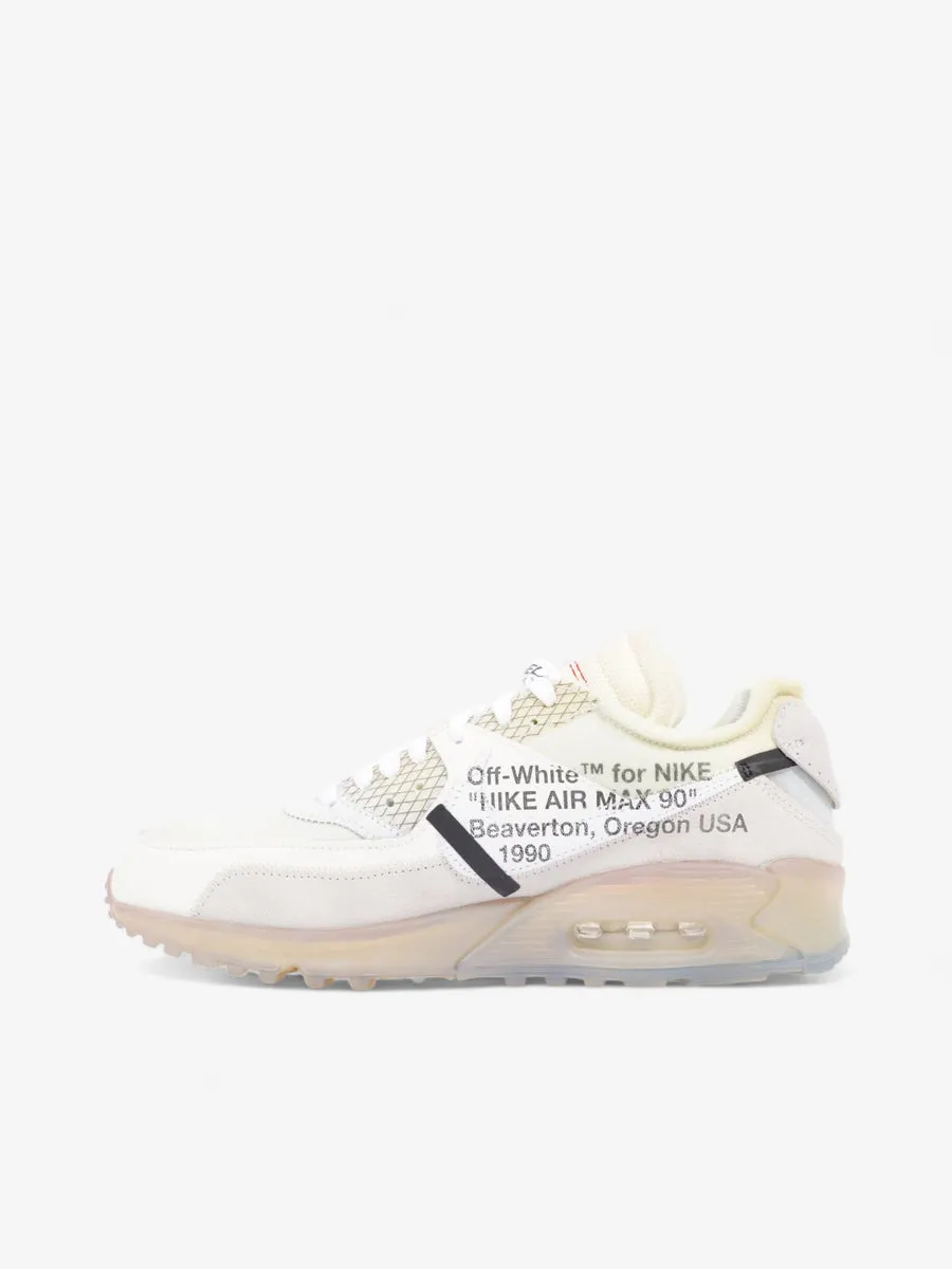 Nike x Off White Air Max 90 The 10 Sail / White Suede EU 42.5 UK 8