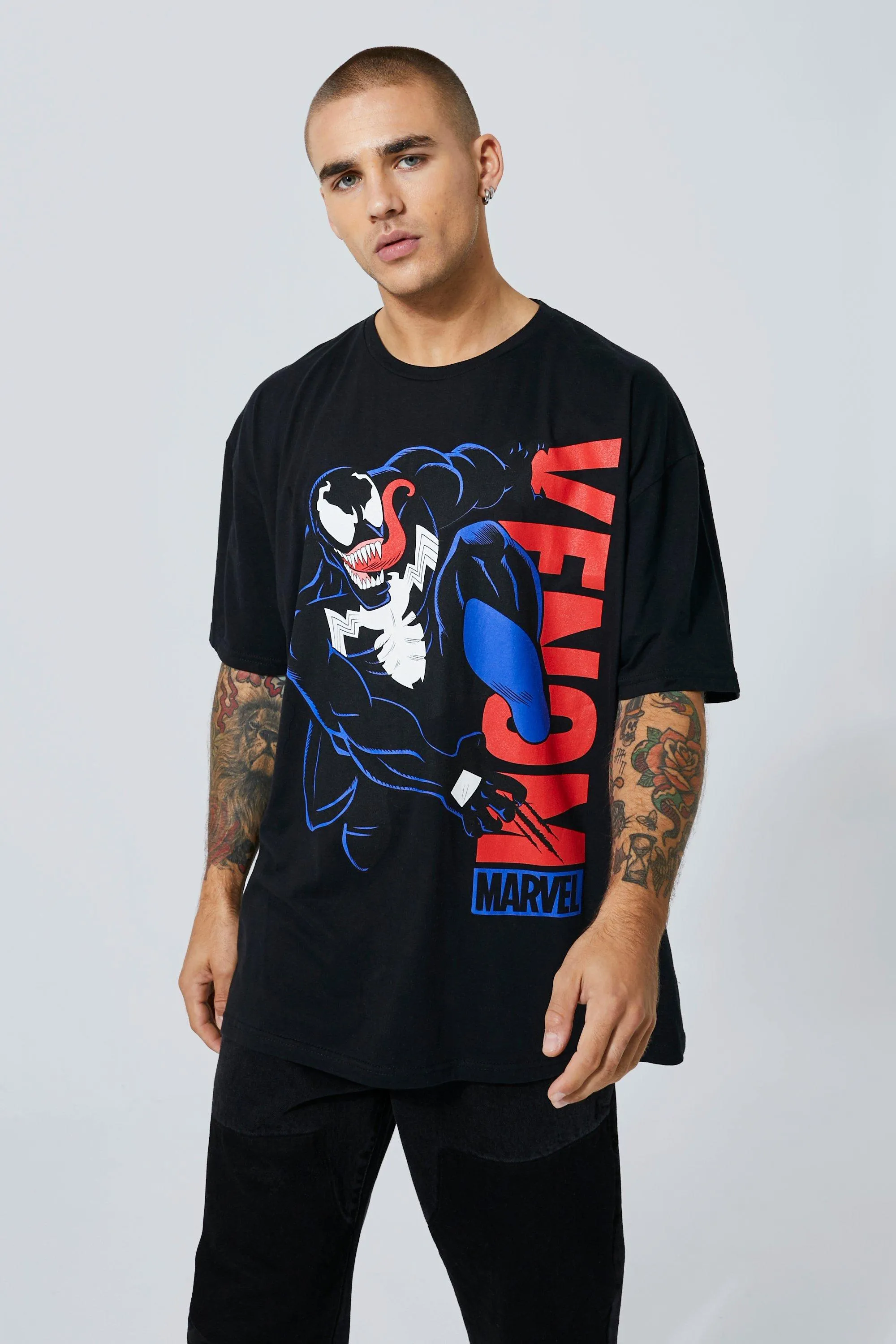 Oversized Marvel Venom License T-shirt | boohooMAN UK