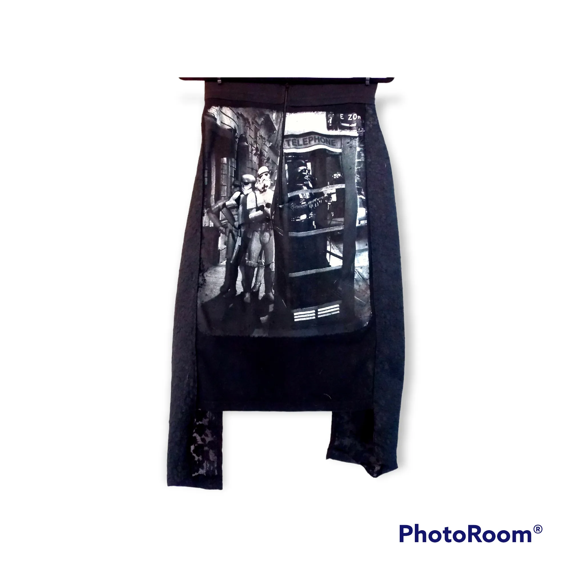 Pop-art John Lennon Star Wars high low skirt