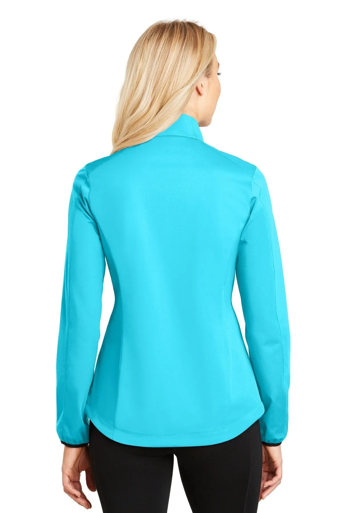 Port Authority Ladies Active Soft Shell Jacket L717 Light Cyan Blue