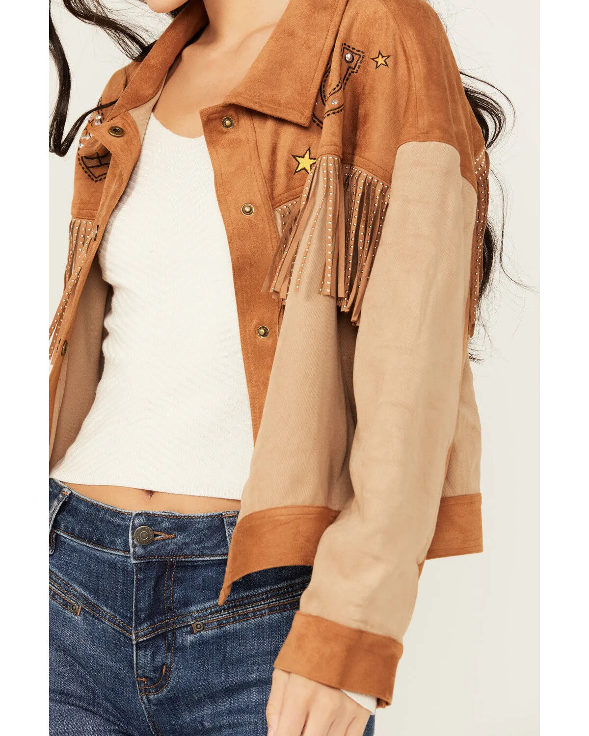 Product Name:  Miss Me Women's Western Embroidered Fringe Jacket